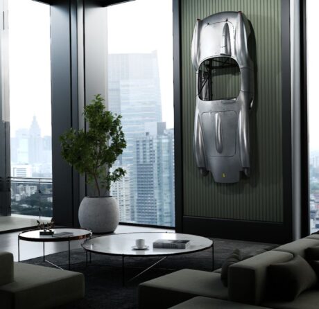 Ferrari Testa Rossa J sculpture in an apartment