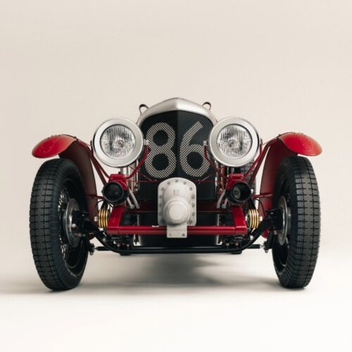 Low angle front view of the George Cleverly Bentley Blower Jnr